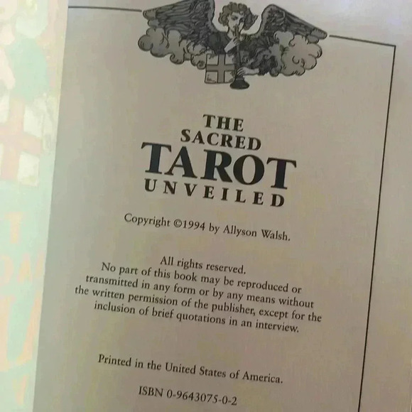 Vintage The Sacred Tarot Unveiled Allyson Walsh Tarot Cards Workbook Guide 90s - Picture 6 of 12